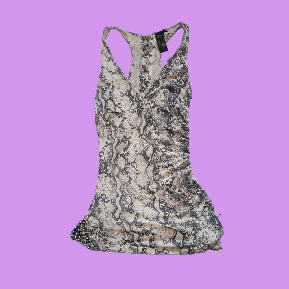 Snakeskin Tank By Guess Y2k Size Medium